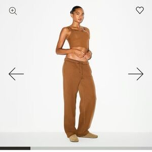 Skims Cotton Fleece Straight Leg Pant Sweatpants